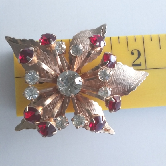 Vintage Midcentury Floral Brooch - Picture 8 of 8